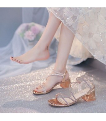 Fashion Personality Chunky Heel Sandals For Women