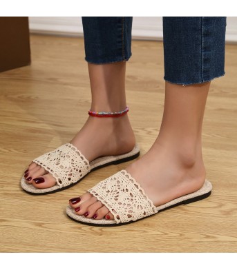 Women's Solid Color Breathable Home Slippers