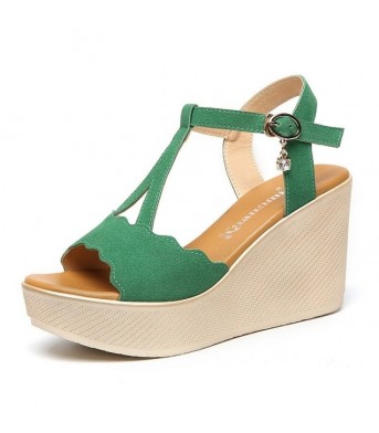 Slope Heel Platform Platform Frosted Platform Sandals Women