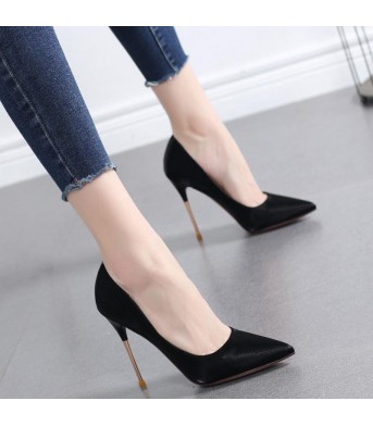 Metal Stiletto Heels For French Girls